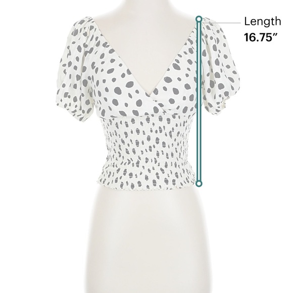 Reformation Black and White Polka Dot Blouse - Picture 4 of 6